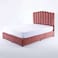 سرير توأم من بان هوم آنا مخملي وردي 140×200 سم