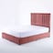 سرير بولينا كوين من بان هوم مخملي وردي 160×200 سم