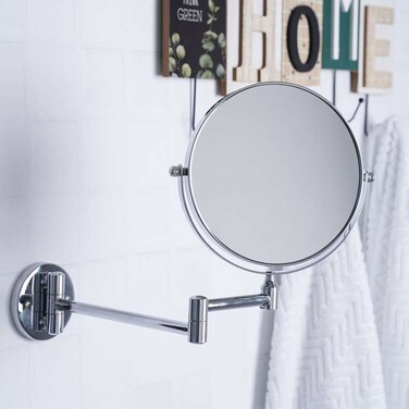 Pan Home Roslyn Double Sided Vanity Mirror 1X/3X Magnification 23X7.5X31cm - Silver