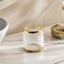 Pan Home Astrid Glass Cotton Jar 10X10X10cm - Gold