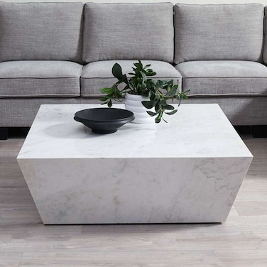 Pan Home Tapscott Coffee Table Marble - White