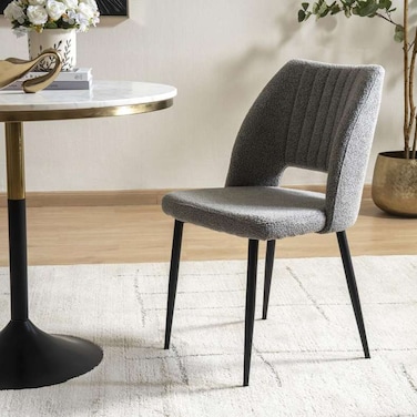 Pan Home Akorn Dining Chair - Light Grey &amp; Black