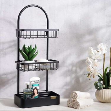 Pan Home Langly 3 - Tier Shower Caddy 29.4X18.5X70.8cm - Black