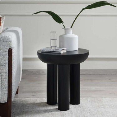 طاولة جانبية خشبية من بان هوم مانسيل - لون أسود