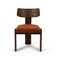 كرسي طعام لويجي من بان هوم، مصنوع من خشب البلوط - بني غامق من الطين