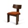 كرسي طعام لويجي من بان هوم، مصنوع من خشب البلوط - بني غامق من الطين