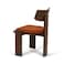 كرسي طعام لويجي من بان هوم، مصنوع من خشب البلوط - بني غامق من الطين