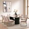 Pan Home Kestan 8 Seater Dining Table Ceramic Top - Grey Brown