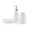 Pan Home Arabesque 3 - Piece Ceramic Bathroom Accessories Set - White