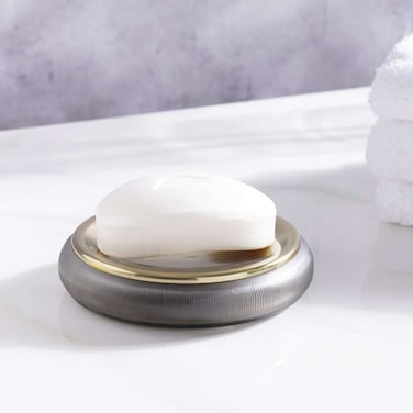 Pan Home Castriel Glass Soap Dish Dia12.5X3cm - Gold