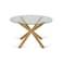 Pan Home Hixson 4 Seater Dining Table Round - White Black