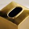 Pan Home Meteor Metal Tissue Box Cover 12.5X12.5X14cm - Gold