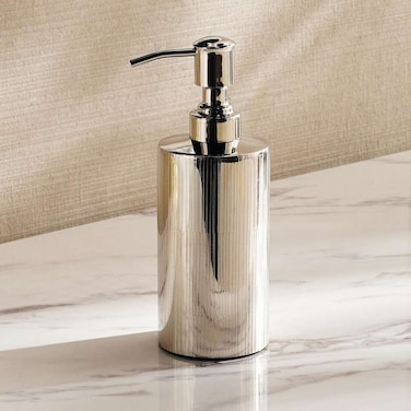 موزع صابون معدني ميتور من بان هوم، قطر 6×18 سم - فضي