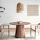 Pan Home Hendor 4 Seater Dining Table Round - Walnut
