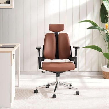 Pan Home Charley Office High Back Chair - Brown