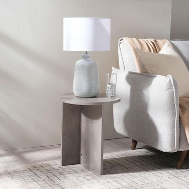 طاولة جانبية لوبان من الميلامين من بان هوم - رمادي