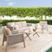 Pan Home Auraam Outdoor Sofa Set 3+1+1+Coffee Table - Beige