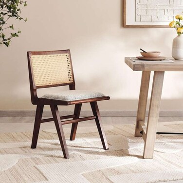 Pan Home Koria Dining Chair - Dark Brown/ Natural