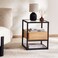 Pan Home Walter End Table With Drawer Melamine - Black Natural