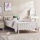 Pan Home Linen Kids Single Bed 120X200cm - White