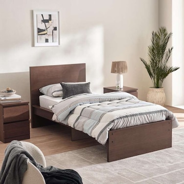 Pan Home Spring Collection Single Bed 90X200cm - Wenge