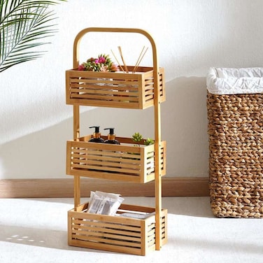 Pan Home Whimsy 3 - Tier Bamboo Bath Rack 34X18X76cm - Natural