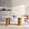 Pan Home Algerone 8 Seater Dining Table - White Gold