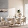 Pan Home Algerone 8 Seater Dining Table - White Gold