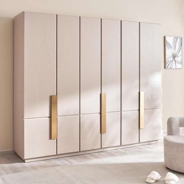 خزانة ملابس بان هوم روما بستة أبواب - كريمي