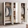 Pan Home Aversa 6 Door Wardrobe With Mirror - White