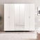 Pan Home Aversa 6 Door Wardrobe With Mirror - White