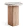 طاولة جانبية رخامية من بان هوم هايدن - بيج وبني