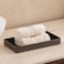 Pan Home Caspian Metal Towel Tray 28 X 15 X 3cm - Space Black