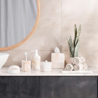 Pan Home Coral Resin Soap Dish14X 9.5X 2.5cm - Off White