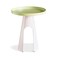 طاولة جانبية معدنية من بان هوم كلانسي - أبيض وأخضر