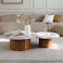 Pan Home Torkey Coffee Table Small Marble - White &amp; Natural