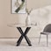 Pan Home Eskola New 6 Seater Dining Table Marble Round - White Black