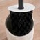 Pan Home Crest Textured Toilet Brush With Holder 9.5X9.5X17cm - Cream
