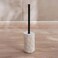 Pan Home Crest Textured Toilet Brush With Holder 9.5X9.5X17cm - Cream
