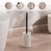 Pan Home Crest Textured Toilet Brush With Holder 9.5X9.5X17cm - Cream