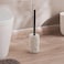 Pan Home Crest Textured Toilet Brush With Holder 9.5X9.5X17cm - Cream