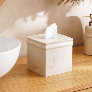 Pan Home Maris Tissue Box 15X15X14cm - Beige