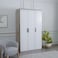Pan Home Omaha 3 Door Wardrobe - White Natural
