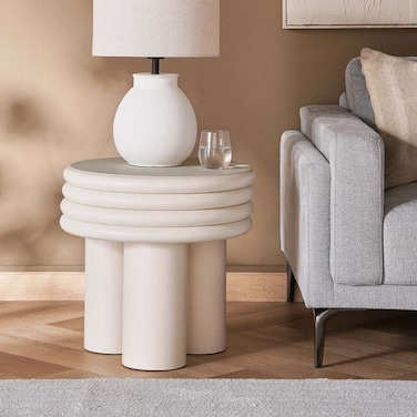 Pan Home Aspendos End Table PU Small - Beige