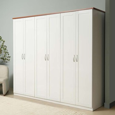 Pan Home Genova 6 Door Wardrobe