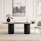 Pan Home Povera 8 Seater Dining Table Marble - Black