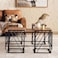 Pan Home Nour 1+4 Coffee Table Set - Brown