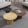 Pan Home Anglea Coffee Table Set Of 3 Solid Wood - Brown Natural