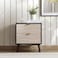 Pan Home Bologna Night Stand With 2 Drawer Solid Wood - Natural &amp; Black