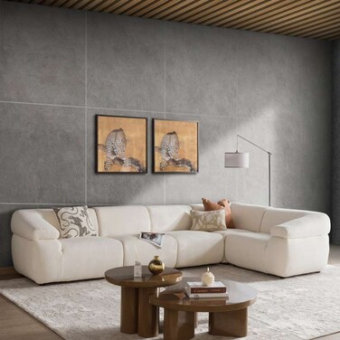 طقم أريكة زاوية تشاو من بان هوم - بيج